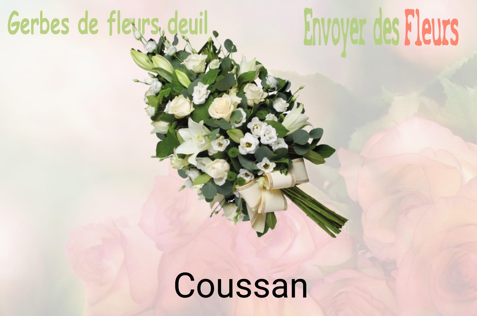 Gerbe de fleurs de deuil livrée à Coussan